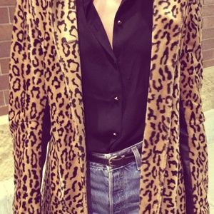 Leopard print coat